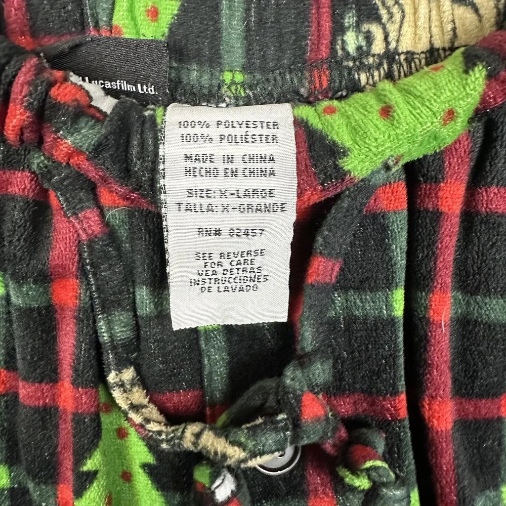 Star Wars Sleepwear Pajama Pants Christmas Yoda Mens Size XL - Picture 6 of 6